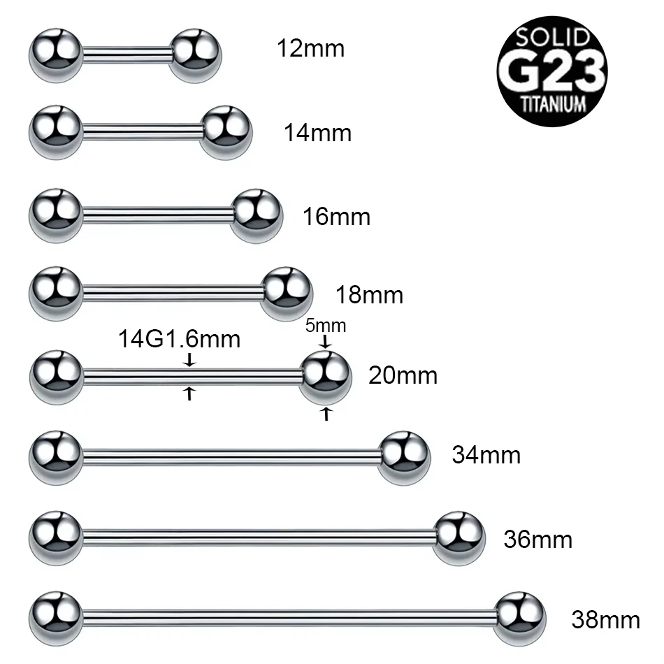 ASTM F136 Titanium Tongue Ring For Tongue Piercing - Image 2