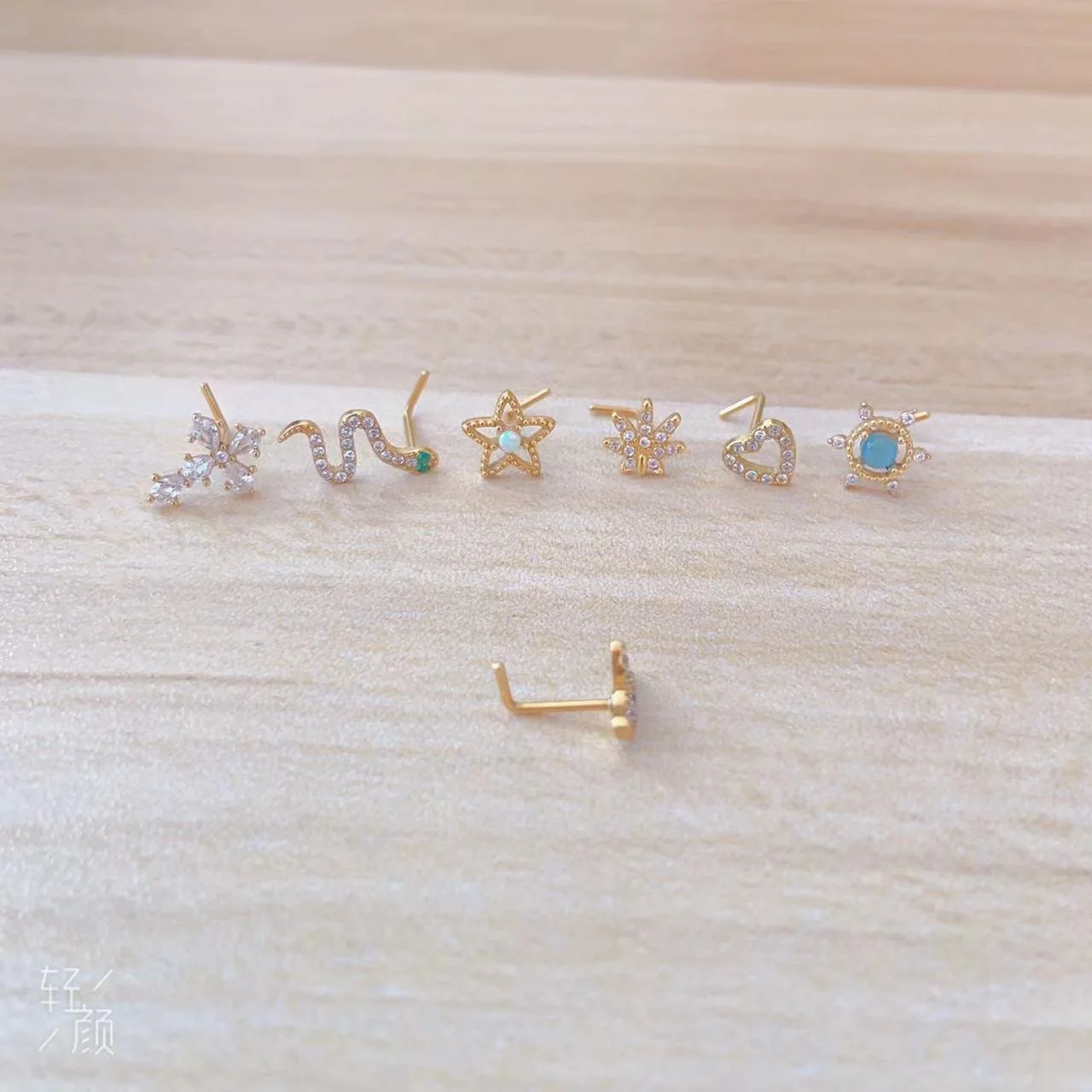 316L Surgical Steel Heart Cross Nose Stud For Nose Piercing