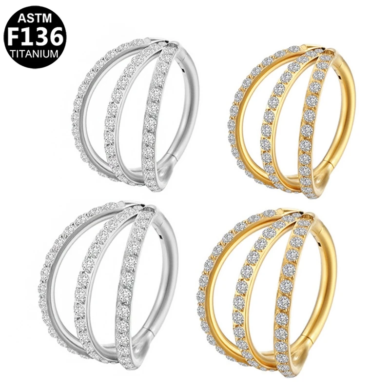 ASTM F136 Titanium Nose Ring For Nose Piercing