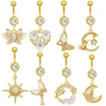 316L Surgical Steel Belly Button Ring For Navel Piercing