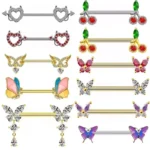 316L Surgical Steel Heart Nipple Ring For Nipple Piercing