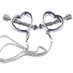 316L Surgical Steel Heart Chain Nipple Ring For Nipple Piercing