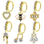 316L Surgical Steel Heart Nose Ring For Nose Piercing