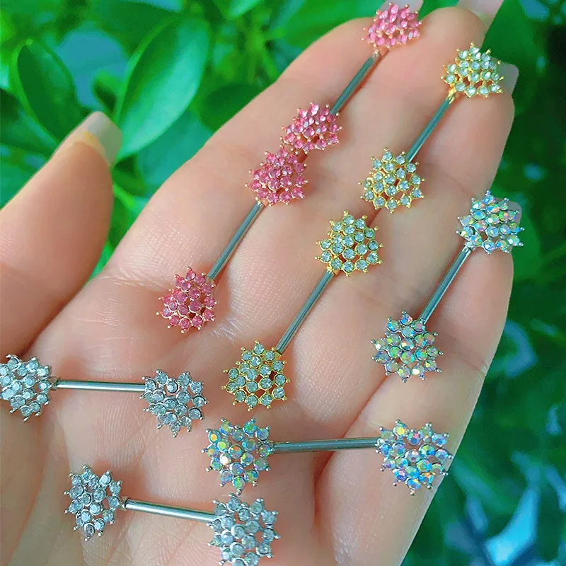 316L Surgical Steel Butterfly Heart Nipple Ring For Nipple Piercing