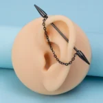 316L Surgical Steel 14G Snake Industrial Barbell For Industrial Piercing