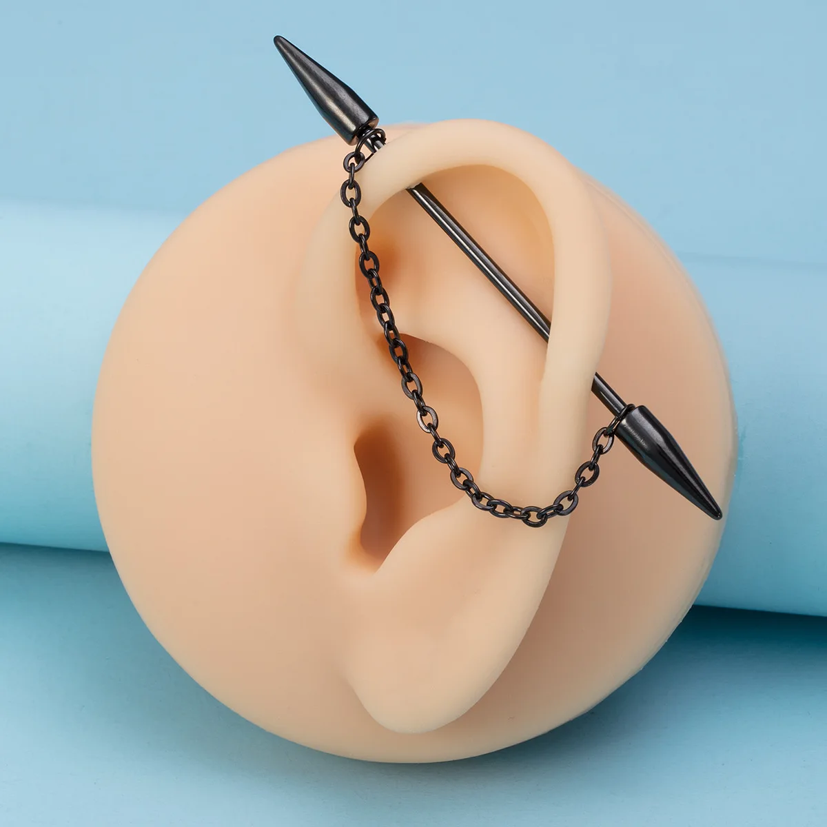 316L Surgical Steel 14G Snake Industrial Barbell For Industrial Piercing