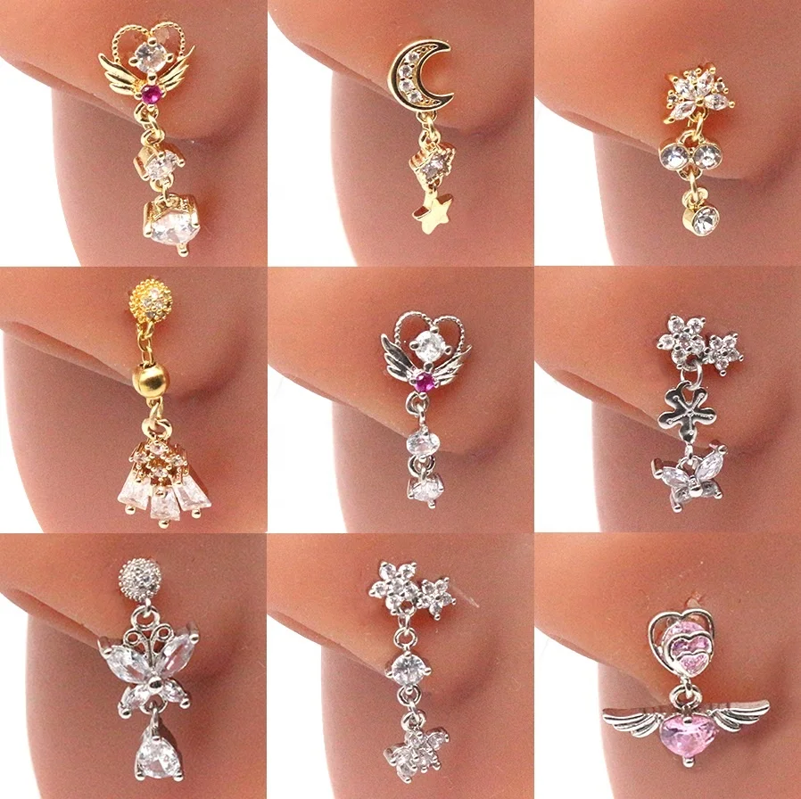 316L Surgical Steel Butterfly Nose Stud For Nose Piercing - Image 2