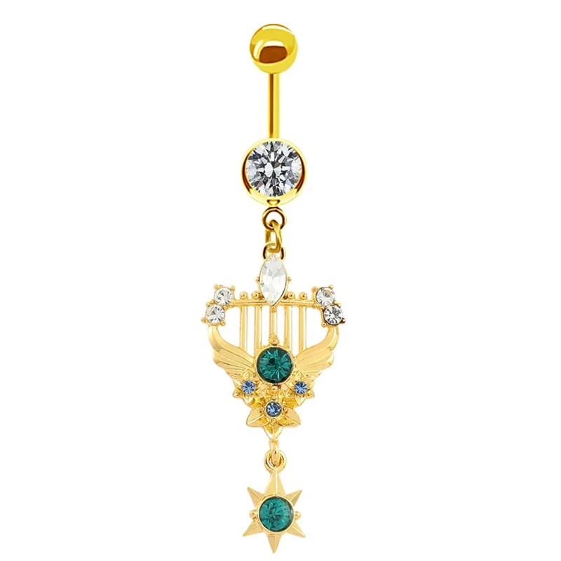 316L Surgical Steel Belly Button Ring For Navel Piercing - Image 2