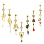 316L Surgical Steel Belly Button Ring For Navel Piercing