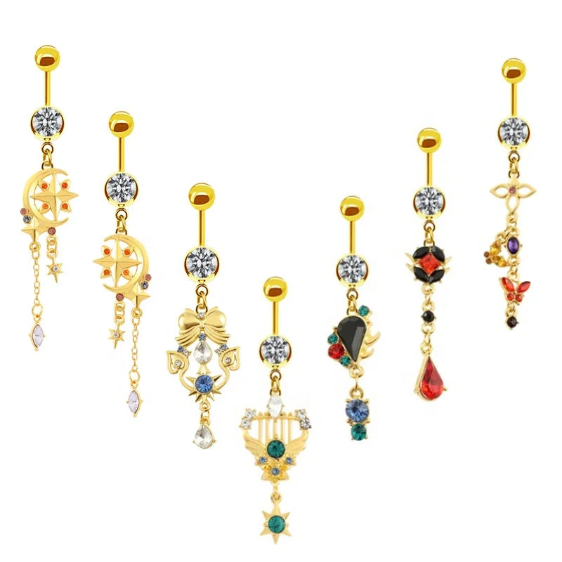 316L Surgical Steel Belly Button Ring For Navel Piercing