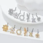 316L Surgical Steel Butterfly Flower Nose Stud For Nose Piercing