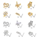 316L Surgical Steel Heart Nose Ring For Nose Piercing