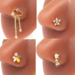 316L Surgical Steel Flower Nose Stud For Nose Piercing