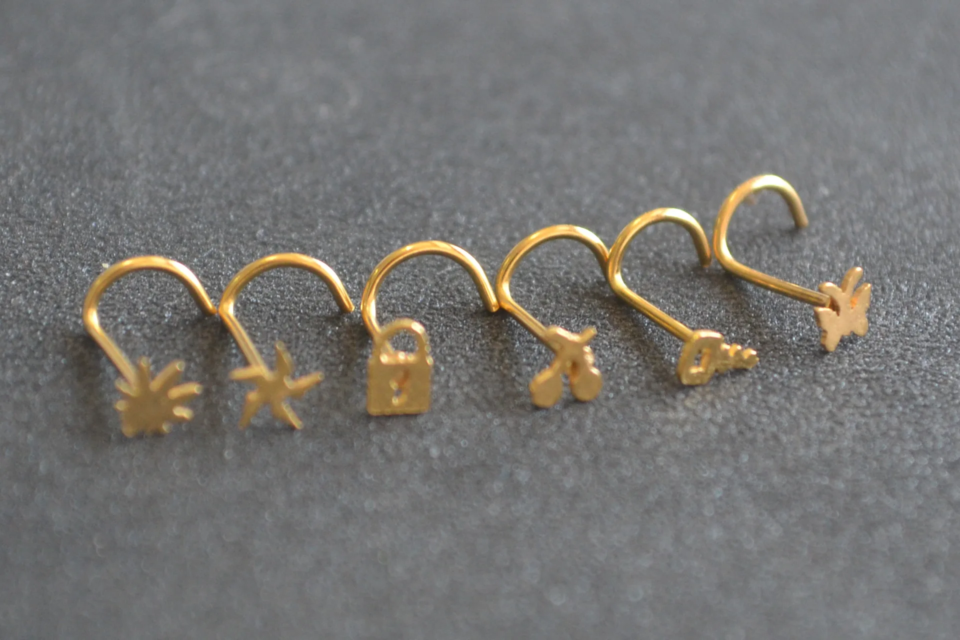 316L Surgical Steel Butterfly Nose Stud For Nose Piercing - Image 2