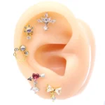 316L Surgical Steel Moon Star Piercing Earring For Ear Piercing