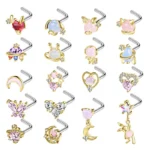 316L Surgical Steel Butterfly Nose Stud For Nose Piercing