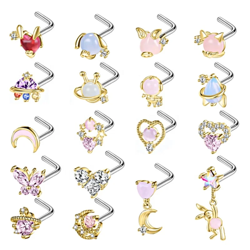 316L Surgical Steel Butterfly Nose Stud For Nose Piercing
