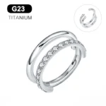 ASTM F136 Titanium Nose Ring For Nose Piercing