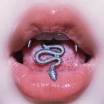 316L Surgical Steel Snake Tongue Ring For Tongue Piercing
