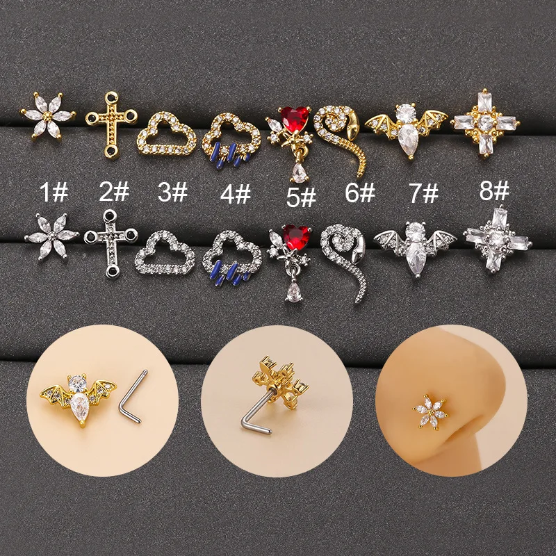 316L Surgical Steel Snake Nose Ring For Nose Piercing