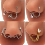 316L Surgical Steel Chain Nose Ring For Nose Piercing