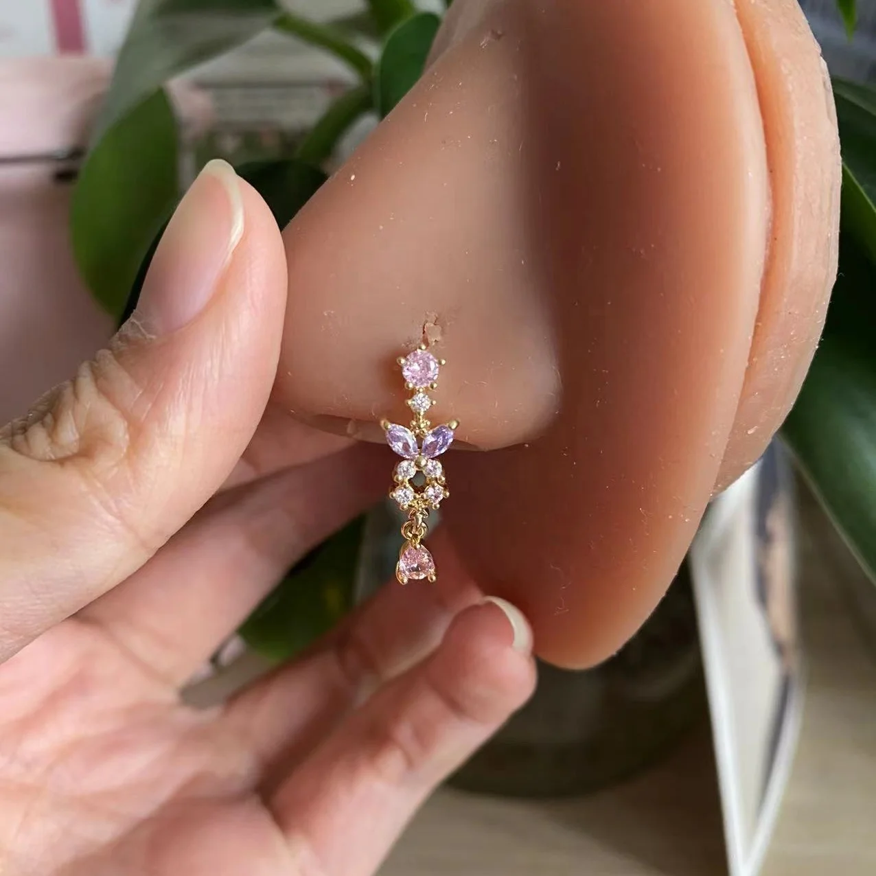 316L Surgical Steel Butterfly Nose Stud For Nose Piercing