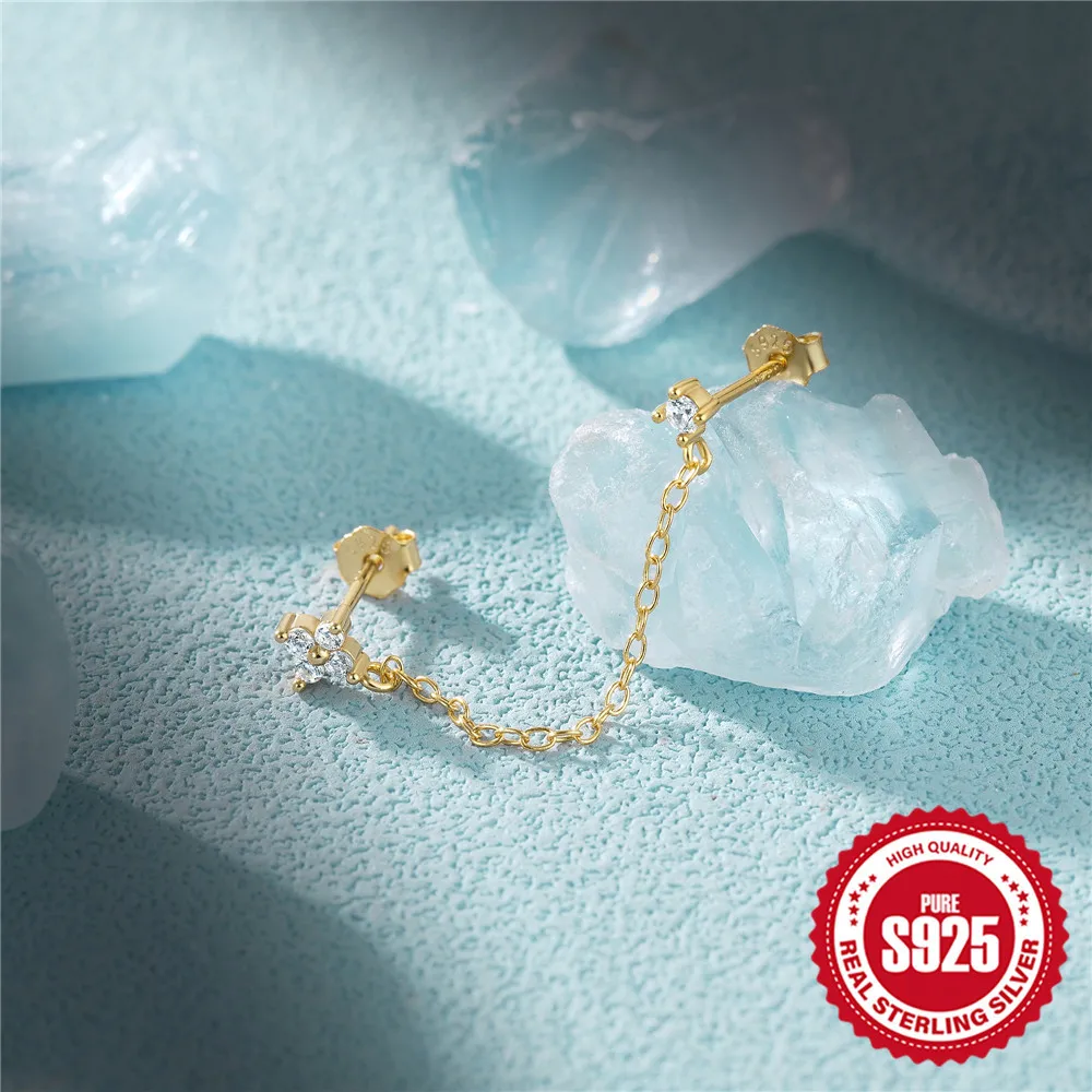 925 Silver CZ Piercing Earring For Ear Piercing - Image 2