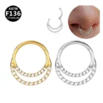 ASTM F136 Titanium Nose Ring For Nose Piercing