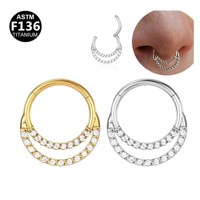 ASTM F136 Titanium Nose Ring For Nose Piercing