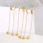 925 Silver Chain Cartilage Stud For Cartilage Or Helix Piercing