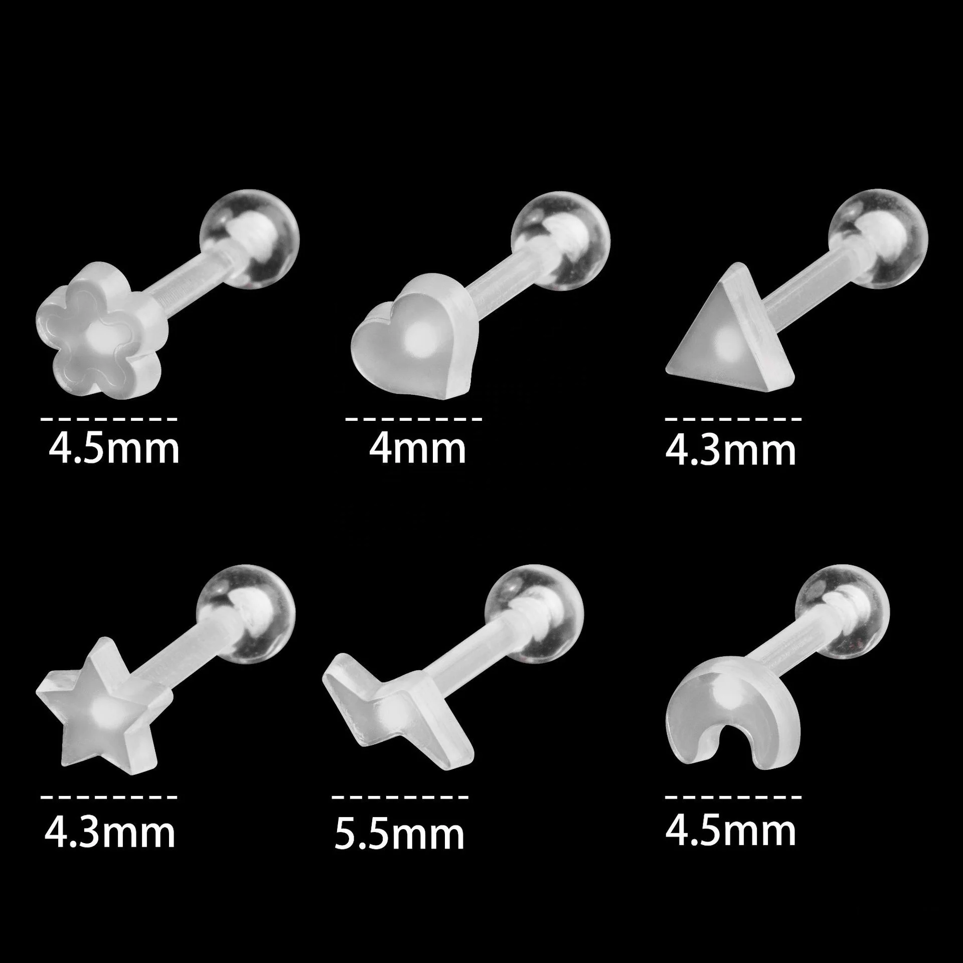 ASTM F136 Titanium Cartilage Stud For Cartilage Or Helix Piercing - Image 2