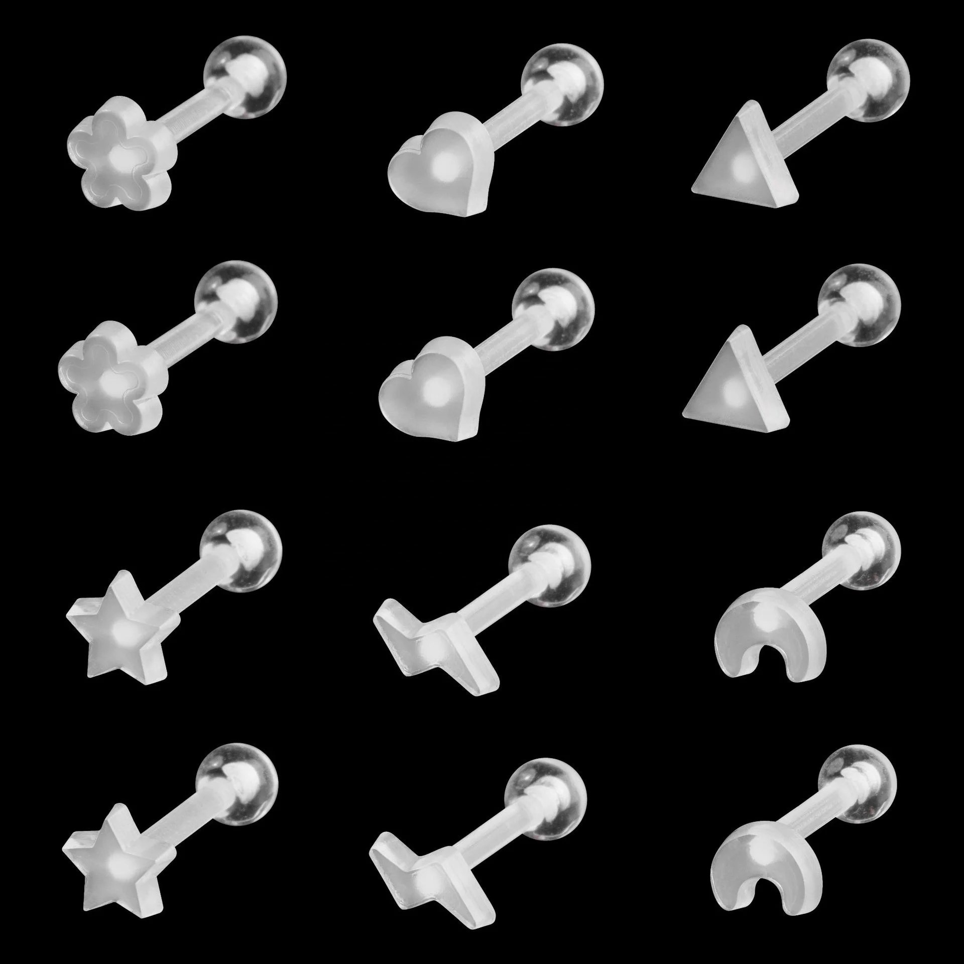ASTM F136 Titanium Cartilage Stud For Cartilage Or Helix Piercing