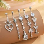 316L Surgical Steel CZ Piercing Jewelry