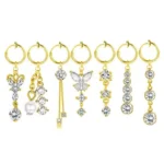 Fake Butterfly Heart Belly Button Ring For Navel Piercing