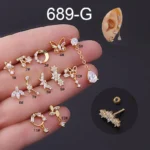 316L Surgical Steel Butterfly Piercing Earring For Ear Piercing