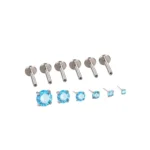 OEM titanium piercing jewelry samples photographed for wholesale specification review