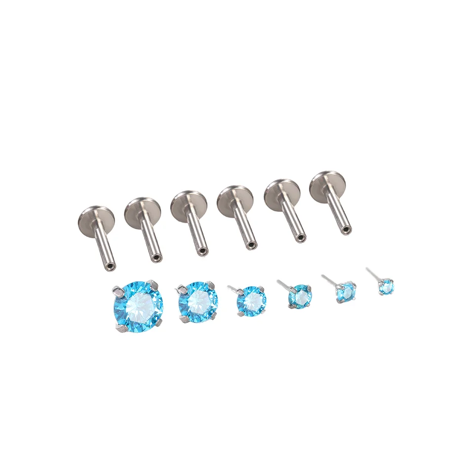 OEM titanium piercing jewelry samples photographed for wholesale specification review
