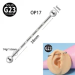 ASTM-F136 titanium industrial barbell for wholesale piercing jewelry buyers