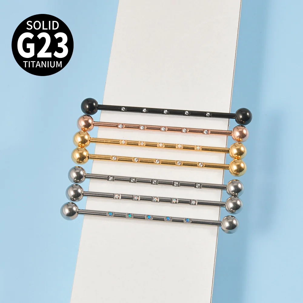 ASTM F136 Titanium Industrial Barbell For Industrial Piercing - Image 2