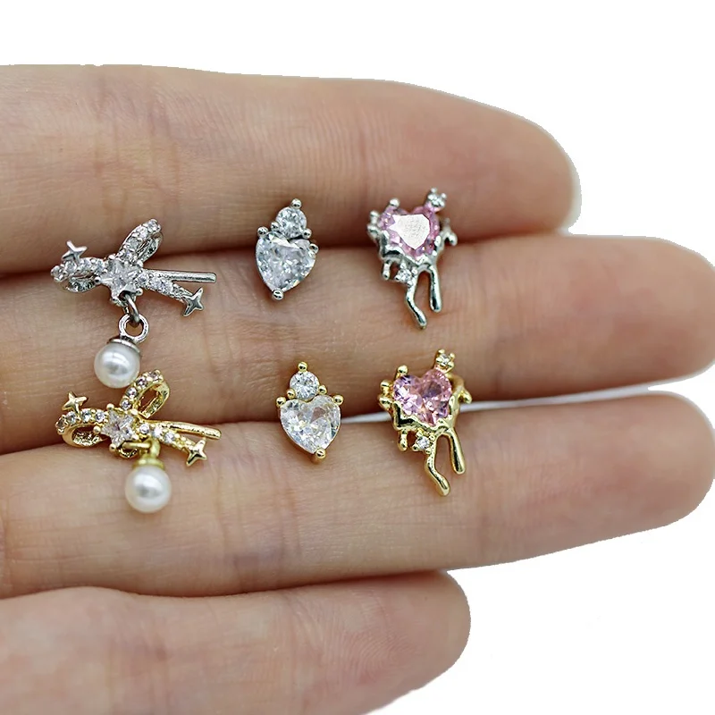 316L Surgical Steel Heart Labret Stud For Lip Or Cartilage Piercing - Image 2