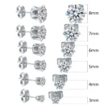 316L Surgical Steel CZ Piercing Earring For Ear Piercing