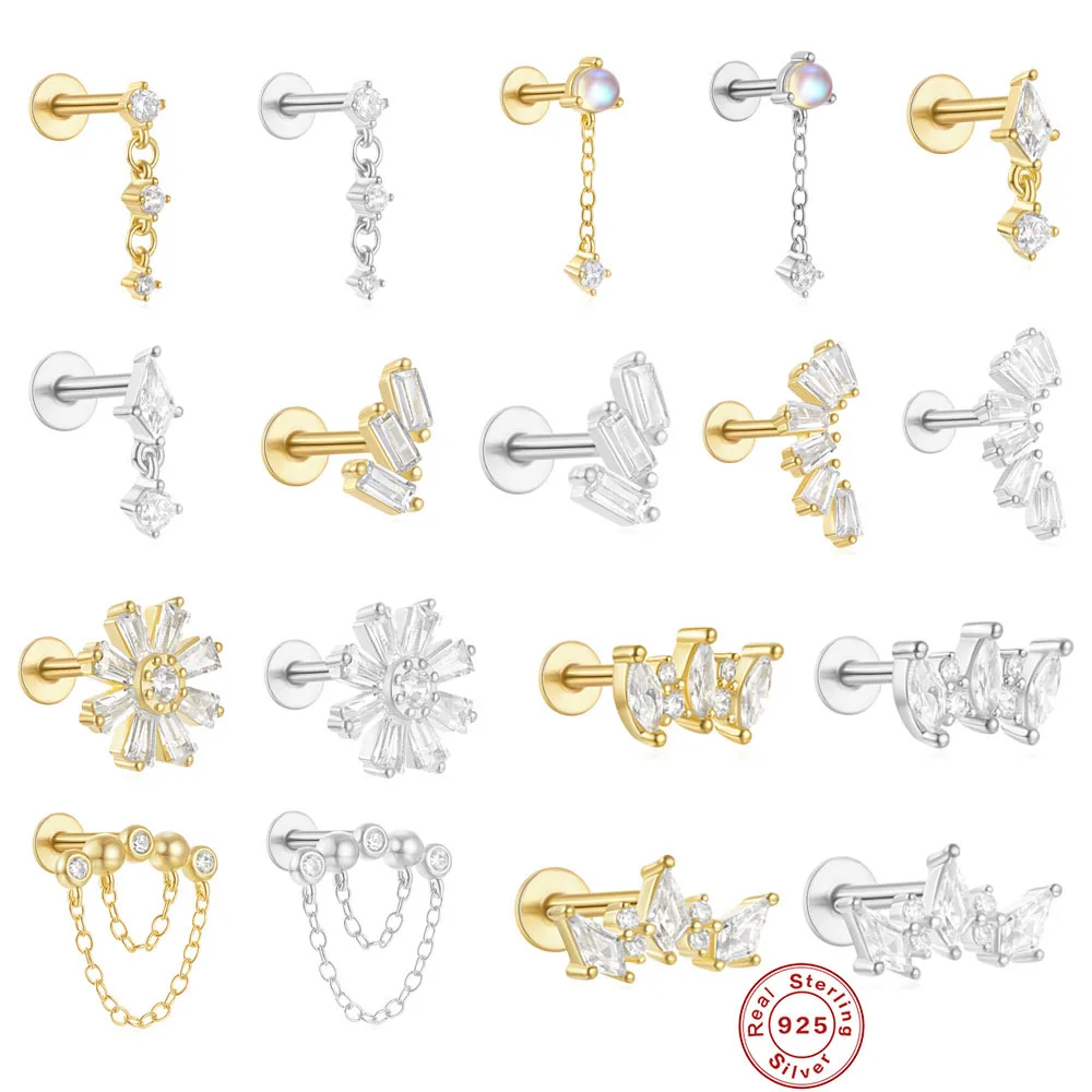 925 Silver Piercing Earring For Ear Piercing