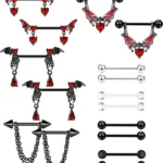 316L Surgical Steel Heart Nipple Ring For Nipple Piercing