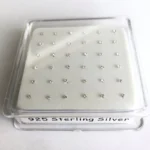 925 Silver Crystal Nose Ring For Nose Piercing
