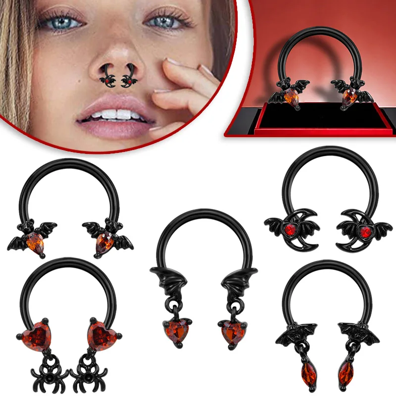 316L Surgical Steel Horseshoe Ring For Septum, Ear Or Lip Piercing