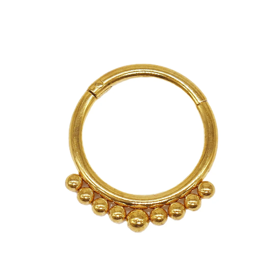 316L Surgical Steel Segment Clicker Ring For Septum Or Nose Piercing - Image 2