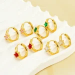 316L Surgical Steel CZ Star Piercing Earring For Ear Piercing