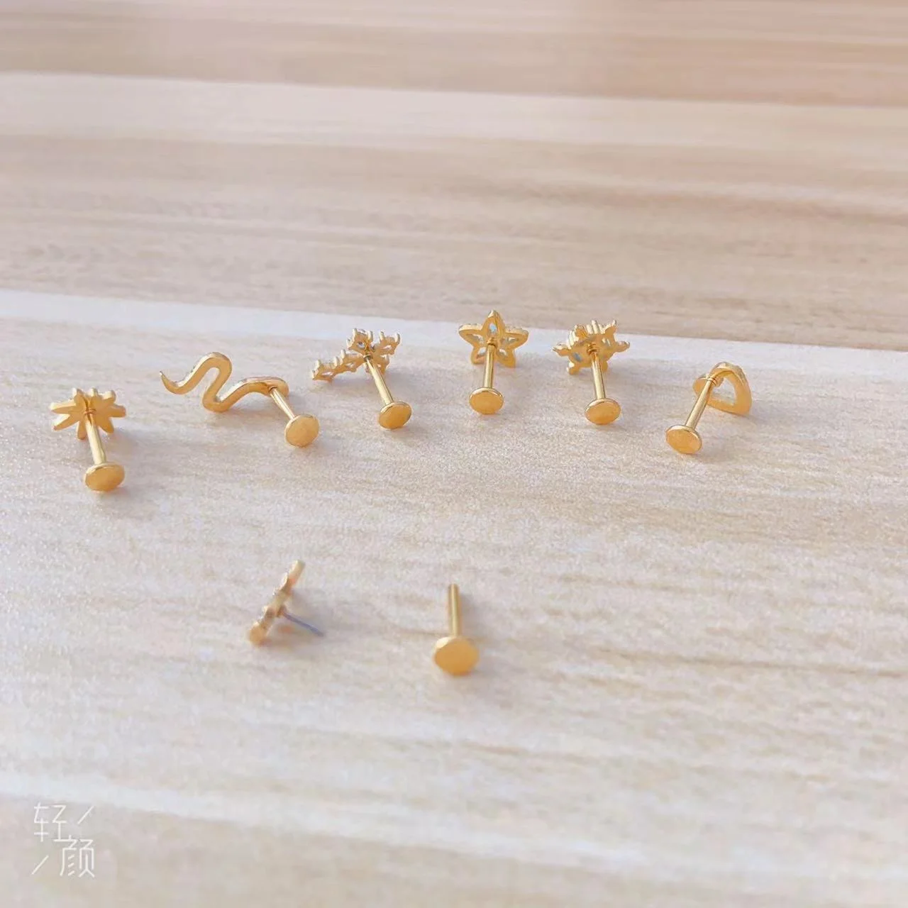 316L Surgical Steel Heart Cross Labret Stud For Lip Or Cartilage Piercing - Image 2