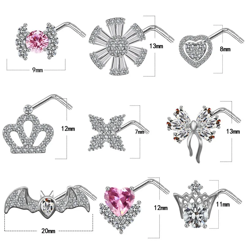 316L Surgical Steel Nose Stud For Nose Piercing - Image 2