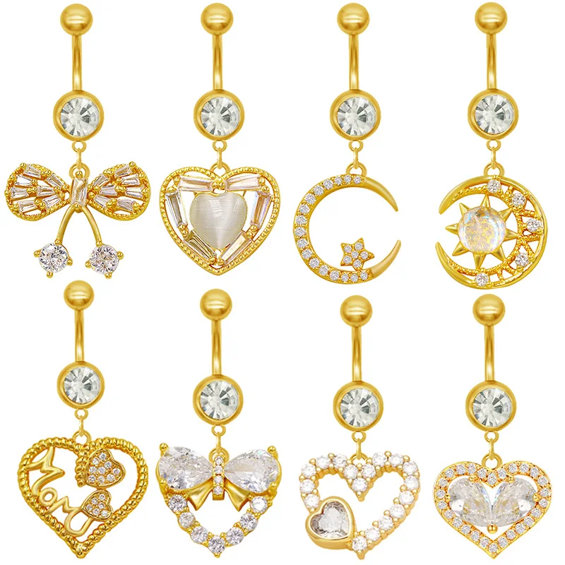 316L Surgical Steel Butterfly Belly Button Ring For Navel Piercing